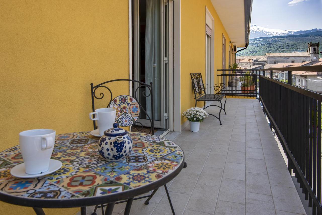شقة Etna Sicilian House لينغواغلوسا المظهر الخارجي الصورة